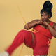 Lizzo wears Chromat to work on her “Fitness.”